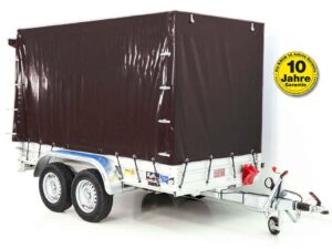 Anhänger mit Plane 150x300cm 2600kg | Typ 7.26 | Hochplane 180 cm – Schwarz-Neu