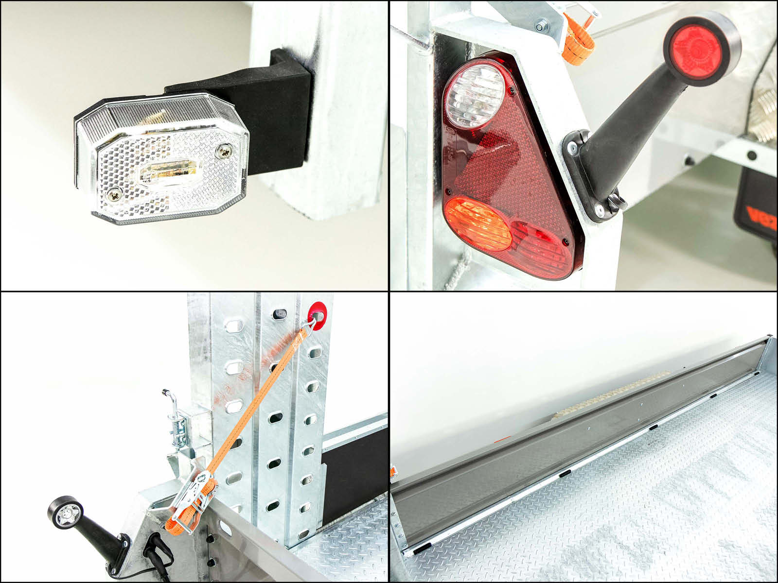 Vezeko Baumaschinenanhänger BA 175x360cm 3,5t | SB | Schwenk-Rampen | grau-Neu – Bild 4