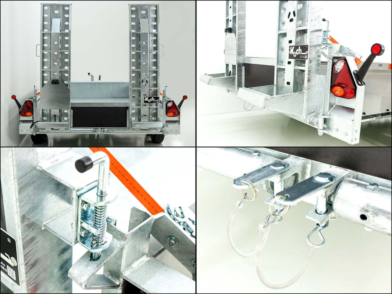 Vezeko Baumaschinenanhänger BA 175x360cm 3,5t | SB | Schwenk-Rampen | grau-Neu – Bild 2