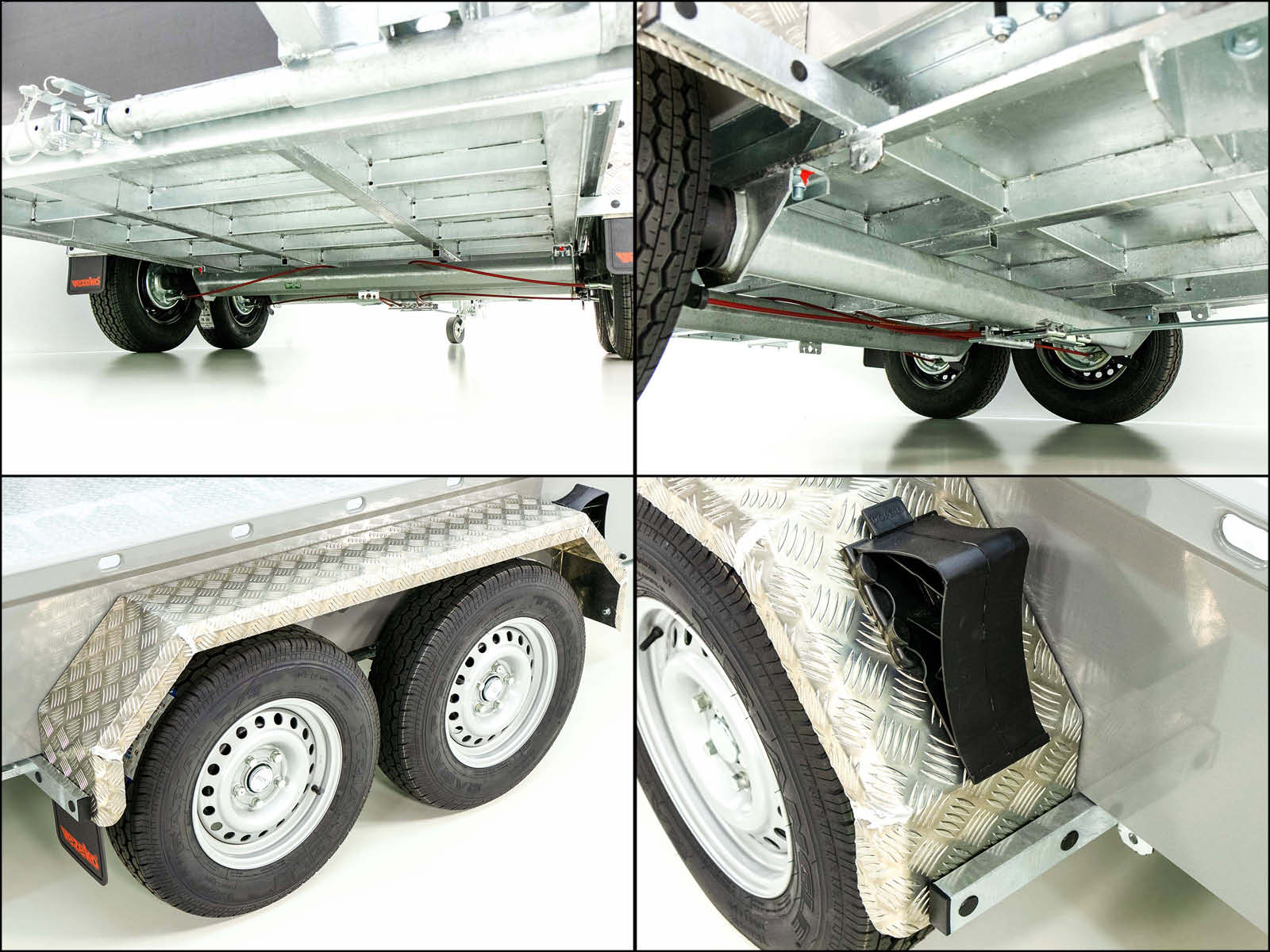 Vezeko Baumaschinenanhänger BA 175x360cm 3,5t | SB | Schwenk-Rampen | grau-Neu – Bild 3